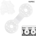 Miniatyrbilde 3 av 4: 100 stk Skygge Nett Festespenner Hage Solskygge Nett Plastklemmer For Utendørs Camping Reise White 100PCS