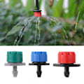Miniatyrbilde 4 av 5: 100 stk Justerbar Drypper Mikro Dryppvanning Vanning Anti-tette Emitter Hagevanning Dyse for 1/4 tommers slange red