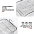 Miniatyrbilde 5 av 5: Airfryer-kurv for ovn, grillkurv i rustfritt stål, non-stick nettingkurv, airfryer-brett