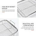 Miniatyrbillede 5 af 5: Airfryer-kurv til ovn, grillkurv i rustfrit stål, non-stick netkurv, airfryer-bakke