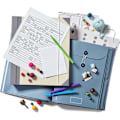 Miniatyrbild 3 av 5: Dokumentmapp Folio, i Fall Jag Försvinner, För Viktiga Dokument, Nödbindare, Födelsebevis, Personnummerkort, Pass Blue
