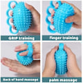Miniatyrbillede 2 af 6: Fingertræner Fingertræner Greb Bold Klemmekugler Stressbolde Styrke Håndøvelsesbold til ældre mennesker Voksne og børn (Blå)