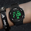 Miniatyrbillede 4 af 5: Synoke Dameur Digital Dameur Klok 50m Vandafvisende Stopur Sport Lysende Multifunktionel Led Elektronisk Armbåndsur Dame Silicone White watch