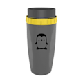 Miniatyrbild 1 av 5: Bärbar Coverless Twist-mugg med isolerad kaffekopp i rostfritt stål Gray penguin