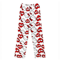 Miniatyrbild 1 av 3: Dam Pyjamasbyxor med Jultomte-Cartoon i Fleece, Flickor Katt-Tryckt Flanell Sovbyxor Present (Helt Tryckt) KT Cat White XL