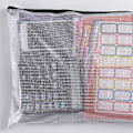 Miniatyrbilde 4 av 5: 12 stk A3-mapper, Informasjonsglidelåspose Plastlommebok Mesh-filmappe Glidelåspose Glidelåslommebok