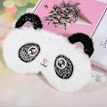 Miniatyrbild 2 av 5: Dww-Sovmask för Barn, Söt och Rolig 3D Plysch Sovmask Tecknad Panda Sovmask, Ögonmask för Sömn