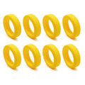 Pikkukuva 1 / 5: Matkalaukkujen pyöränsuojukset Silikoniset äänettömät suojukset useimpien 8 pyörivän pyörän matkalaukkuihin yellow 8pcs