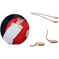 Miniatyrbild 4 av 5: 2 st Roséguld Zinklegering Kedja Servettklämma Bib Förkläde Metall Flex