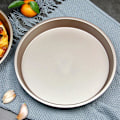 Miniatyrbillede 2 af 5: Varmebestandig Pizzaplade Non-stick Kulstofstål Ridsefast Bred Anvendelse Opvarmningspande Til Hjemmet Black 6inch