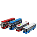 Miniatyrbillede 5 af 5: Børnebus legetøj stor åben dør bus model simulering kan fortælle historier lyd og lys stor bus legetøj Double layer blue