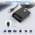 Miniatyrbild 4 av 5: Smart Card Reader DOD Militär USB Common Access CAC, Kompatibel med Windows, Mac OS och Linux