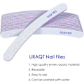 Miniatyrbilde 2 av 8: 15 stk neglefiler profesjonelt sett buede neglefiler 100/180 grit dobbeltsidig smergelbrett manikyrverktøy for hjemme- og salongbruk A15 Pcs Curved  White