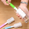 Miniatyrbillede 3 af 8: Husholdning lang svamp kop børste Multifunktionel vandflaske børste til glas kop Green