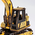 Miniatyrbilde 3 av 5: Rokr Gravemaskin Ingeniørkjøretøy 3D Trepuslespill For Barn Voksne Byggeklosser Sett Forbedre Praktiske Ferdigheter TG508K TG701K Road Roller