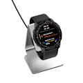 Miniatyrbilde 2 av 5: Laderholder i metall for Garmin Fenix 7/6/5 klokke (uten lader) Silver Garmin Fenix 7