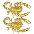Miniatyrbild 2 av 5: 1 st 3D Rolig Cool Metallpläterad Skorpion Bilkroppsdekor Dekal Badge Sticker Golden