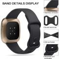 Pikkukuva 3 / 5: [3-pakkauksessa] Rannekkeet yhteensopivat Fitbit Versa 3:n / Fitbit Sense:n kanssa, Pehmeä silikoniranneke Fitbit Versa 3:lle / Fitbit Sense älykellolle