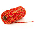 Miniatyrbild 1 av 5: 2mm 100m Bomullssträng Garn 2-trådig Flerfärgad Semester Dekorativ Randig Tråd För DIY Hantverk Present Bakning Inpackning Red-Gold
