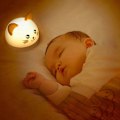 Miniatyrbillede 3 af 5: Sød Kattevækkeur til Børn med 3 Farvede LED-Lampe Timer Snooze Genopladelig Natlampe Børn