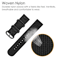 Pikkukuva 3 / 4: Suunto 9/9 Baro/7/D5 -kellolle 24 mm nyloninen ranneke pyöreällä soljella Army Green