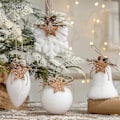 Miniatyrbillede 5 af 5: Juletræskuglepynt, Juletræspendant, hvid sne