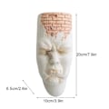 Miniatyrbild 2 av 5: 2023 Figur Blomkruka Resin Planter Nordisk Vit Abstrakt Konst Väggdekoration Karaktär Ansikte Vas White style 3