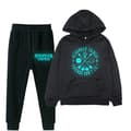 Stranger Things Glow Print Hættetrøje Sæt | Sweatshirt & Bukser Outfit*S*Sort 1 Sort 1 S Black 1 S