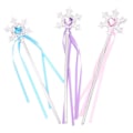 Miniatyrbillede 5 af 5: 100% Helt Ny Prinsesse Elsa Krone Tiara og Tryllestav Sæt Sølv Hjerte Juvel Klæd-Ud Kostume Tilbehør til Små Piger Cosplay pink