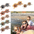 Pikkukuva 3 / 4: Polarisoidut UV-suojatut aurinkolasit Retro Round Kid UV 400 Dark Brown