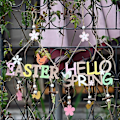 Miniatyrbillede 4 af 5: MengXi Hello Spring Påske Brev Træ Hængevedhæng Hjemmefestival Dekoration Pendant Hello Spring