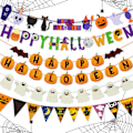Miniatyrbillede 3 af 5: 2 stk. Flag med græskar til Halloween - Dekorationer til Halloween