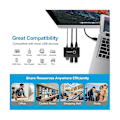 Miniatyrbillede 3 af 5: Usb Kvm Switch Usb 3.0 Kvm Usb Switcher Kompatibel med Tastatur Mus Printer Mi Box 2pc Port Shari