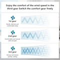 Miniatyrbillede 3 af 6: Loftsventilator med lys til soveværelse - E27 3 farver indkapslede loftsventilatorer med fjernbetjening Intelligent kontrol Øjenbeskyttelse Justerbar