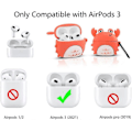 Miniatyrbild 2 av 4: Passform designad för Airpods 3:e generationen 2021, Silikon Tecknad Söt Fodral Skyddande Stötsäkra Skal för Airpods 3 Crab standard