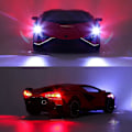 Pikkukuva 4 / 5: Leikkiauto Lambo Sian FKP3 Metallimalliauto Valoilla ja Äänellä Takaisinvetävä Leikkiauto Pojille 3+ (Punainen)