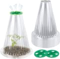 Växtskydd för köksträdgård, 30-pack, återanvändbart växtskydd med roterande ventilationslock, växthusskydd 24 x 20,5 cm (transparent)