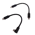 Miniatyrbillede 5 af 5: 1-pak 100W USB-C til USB-C kabel Type C til Type C opladningsledning 15cm/30cm Elbow 30cm