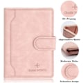 Miniatyrbild 5 av 5: Passhållare, läder RFID-fodral med RFID-blockerare, omslag för pass, visitkort, kreditkort, (rosa)