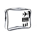 Miniatyrbild 1 av 5: Transparent necessär - Transparent flygplansnecessär - Necessär för transport av vätskor - Transparent toalettväska