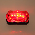 Miniatyrbilde 2 av 4: 5 LED-lampe sykkel sykkellykt foran + baklykt sett svart