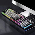 Pikkukuva 1 / 5: YINDIAO K500 Taustavalaistu Langallinen Peliklaviatuuri Ympäristövalaistus Kotikoneen Klaviatuuri Multicolor Style A