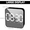 Miniatyrbild 2 av 5: Funktioner stor LED-temperaturdisplay, tick-fri USB/batteridriven klocka, snooze-funktion, 3-nivåers justerbar ljusstyrka, röststyrning