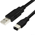 Pikkukuva 4 / 5: IEEE 1394 6-nastainen uros-USB-kaapeli tiedonsiirtoon USB:n ja äänikorttien välillä 4.5 meters