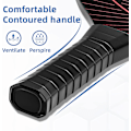 Miniatyrbilde 2 av 5: Racketsett med 4 premium racketar i trä, 4 bollar, 4 kylhanddukar och bärväska, racket med ergonomiskt dämpat grepp, present till män och kvinnor
