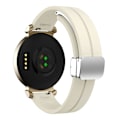 Miniatyrbild 1 av 5: Silikonarmband för Garmin Lily 2 med Magnetisk Vikbar Spänne Starlight Silver Buckle