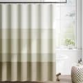 Duschdraperi med gradient - tvättbart textilmaterial - modern randig design - vattenavvisande polyester Beige 180×180 cm Beige 180×180 cm