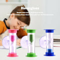 Miniatyrbild 4 av 4: 2 minuters dusch sandtimer sugkopp badrum nedräkning timglas inga batterier behövs rolig badaccessoar Blue