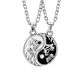 Pikkukuva 4 / 5: Yin Yang -kaulakoru, personoitu aurinko-kuu-riipus, sopii pariskunnille A