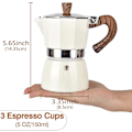 Pikkukuva 3 / 5: Espressokeitin, 3 espressokupin mokkapannu - 5oz manuaalinen kuubalainen kahvinkeitin Premium alumiininen mokka italialainen espresso